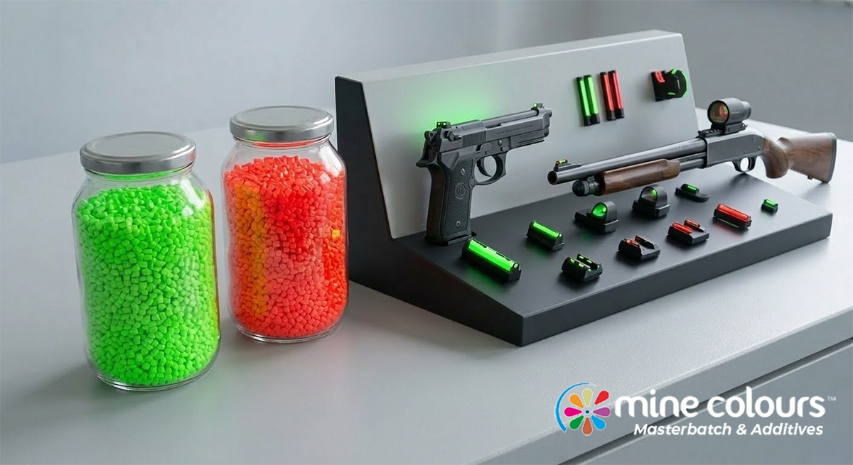 Yüksek Görünürlüklü Tabanca ve Tüfek Gezleri için PA6 Masterbatch 3 Mine Colours